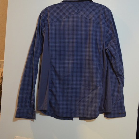 REI Nylon Spandex Long Sleeves Button Down Shirt Pockets Gray 12 - Picture 5 of 6